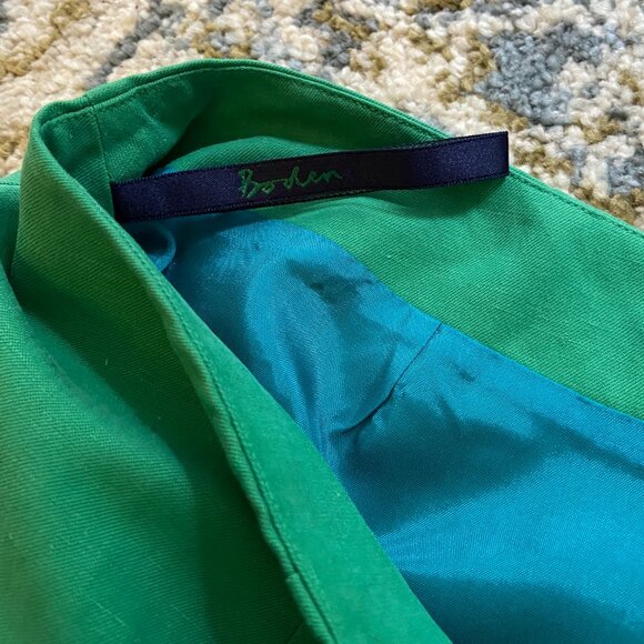 Blue and Green Rosette A-Line Skirt by Boden, 12R - Picture 9 of 15